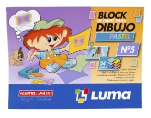 BLOCK DIBUJO LUMA N5 24 HOJAS COLOR PASTEL