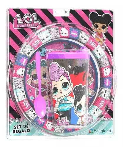 SET PLATO Y VASO LOL