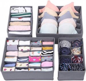 Kit x4 ORGANIZADOR DE CAJÓN PARA ROPA INTERIOR- KIT X 4