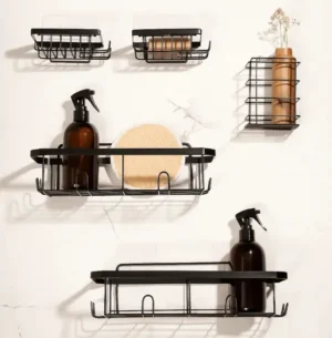 ORGANIZADOR DE BAÑO ACERO INOXIDABLE 5 PIEZAS
