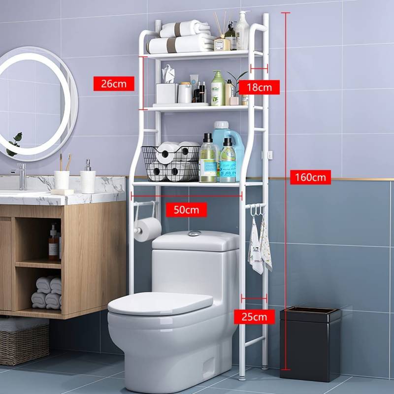 ORGANIZADOR DE BAÑO SOBRE INODORO COLOR BLANCO - Imagen 2