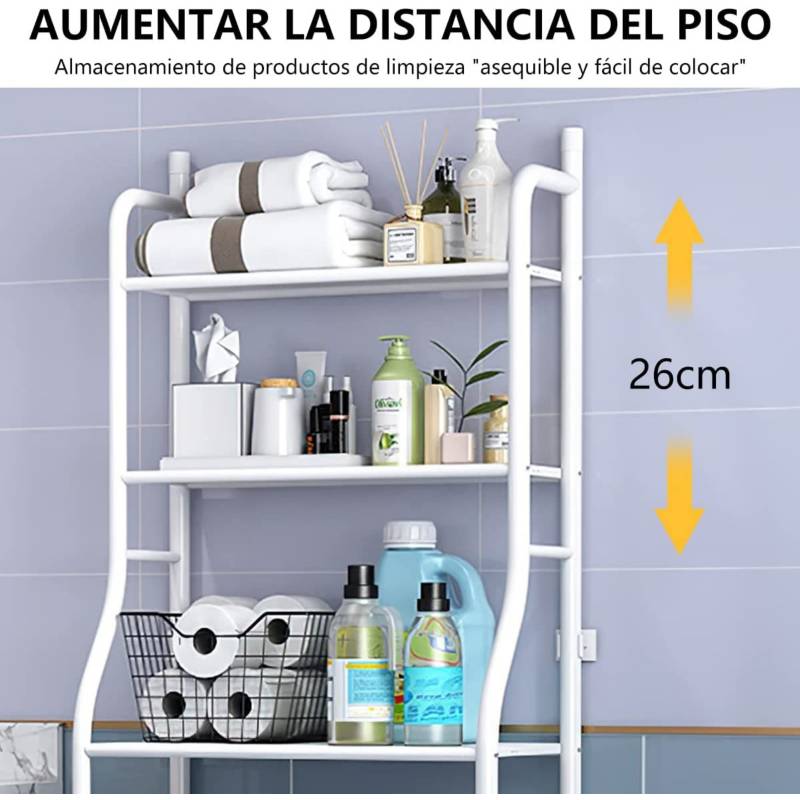 ORGANIZADOR DE BAÑO SOBRE INODORO COLOR BLANCO - Imagen 5